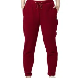 Being Human Red Polyester Mid Rise Joggers-picture-48