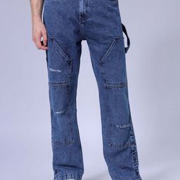 The Indian Garage Co Men Pure Cotton Relaxed Fit Mid-Rise Jeans-picture-21