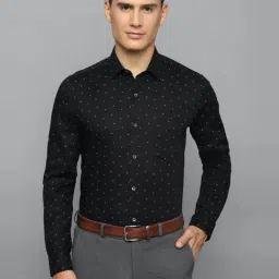 Allen Solly Black Cotton Slim Fit Printed Shirt-picture-27