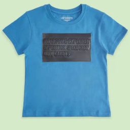 Pantaloons Junior Cobalt Blue Cotton Applique T-Shirt-image-38
