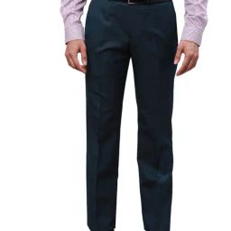 Park Avenue Blue Regular Fit Self Pattern Trousers-picture-13