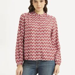 Levi's Red Regular Fit Printed Top-image-75