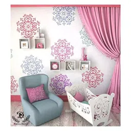 Kayra Decor Damask 16x24 Inch Wall Design Stencil Painting KHS403-image-96