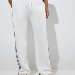 Studiofit by Westside White Relaxed-Fit Cotton-Blend Track Pants-image-86