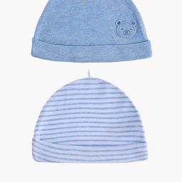 Juniors by Babyshop Pack Of 2 Boys Embroidered & Stripped Beanie-image-84