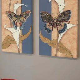 Art Street Printed Brown Cotton Canvas Wall Art - Set of 2-25
