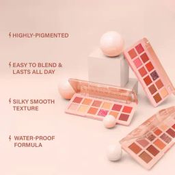 Pinkflash E15 Pro Touch Eyeshadow Palette 04 Grapefruit Mousse - 12 gm image 4
