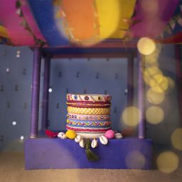 Taasha Craft Handcrafted Cotton Thread Bangles Set-22
