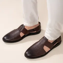 Alberto Torresi Men's Brown Fisherman Sandals-picture-4