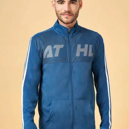 Urban Ranger by Pantaloons Teal Cotton Regular Fit Printed Sweatshirt-image-0