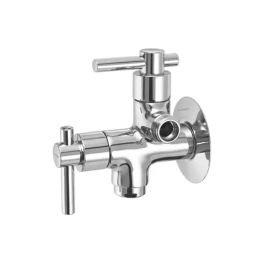 PLUMBER NETTO Wall Mounted Chrome Finish Two-Way Bib Cock, NTO-0209-1