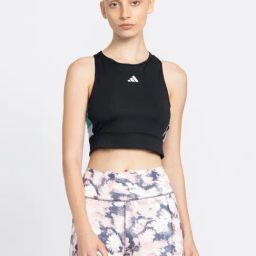 adidas Black Printed Training Bra-image-80