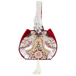 NR by Nidhi Rathi Maroon Fabric Potli-14