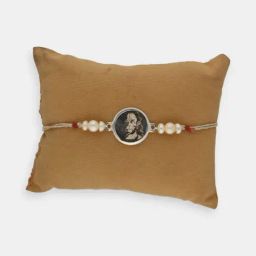 Sri Jagdamba Pearls 0.99 Sterling Silver Bajrangbali Thread Rakhi-1
