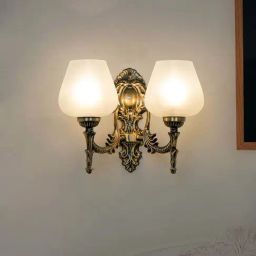 Fos Lighting Gold Mild Steel Antique 2 Wall Lamp-image-49