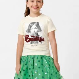 Kate & Oscar Kids Yellow Embroidered T-Shirt-image-69