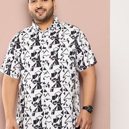 Sztori Men Plus Size Classic Printed Casual Shirt-image-70