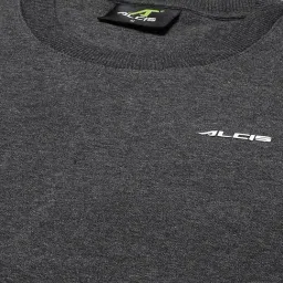 ALCIS Grey Regular Fit Texture Sweatshirt image 5
