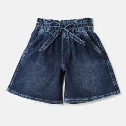 United Colors of Benetton Kids Dark Blue Solid Shorts-picture-4