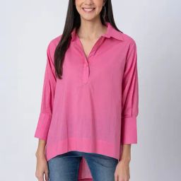 Moomaya Pink Cotton Regular Fit Casual Shirt-image-78