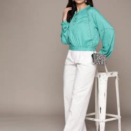Label Ritu Kumar Aqua Solid Top-picture-15