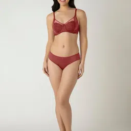 Amante Maroon Polyamide Regular Fit Bra-picture-45
