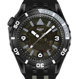 Swatch Black Sea Nettle Unisex Textured Dial & Straps Analogue Watch SSCU09B100-19