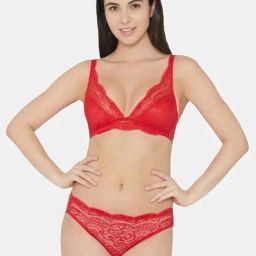 Wacoal Red Lace Work Bralette Bra-picture-46
