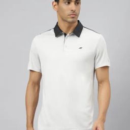 ALCIS Light Grey Train-Tech Anti-Static Slim Fit Training Polo T-Shirt-image-93