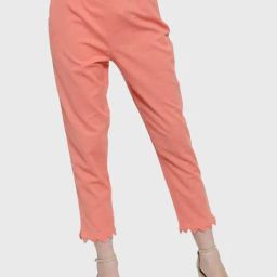 Indibelle Peach Cotton Trousers-image-23