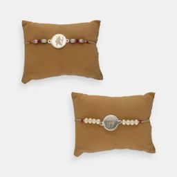 Sri Jagdamba Pearls 0.99 Sterling Silver Ram Baan Thread Rakhi - Set of 2-18
