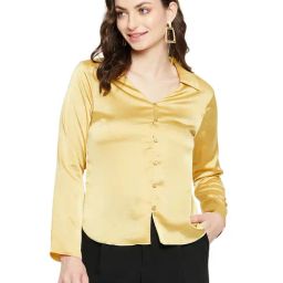 MADAME Mustard Regular Fit Shirt-image-93