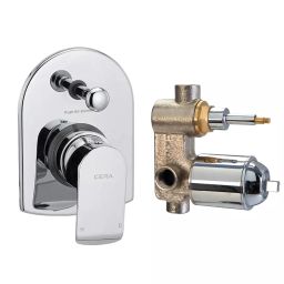 CERA Chromo Single Lever Wall Mount High Flow Concealed Divereter, F1019721 + F4030101 (Set of 2 Pcs)-15