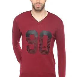 Duke Wine Regular Fit Printed Sweatshirt-20