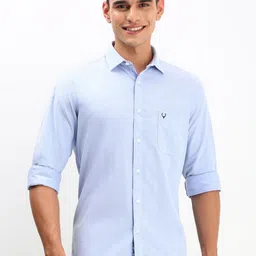 Allen Solly Men Spread Collar Solid Cotton Slim Fit Casual Shirt-picture-36