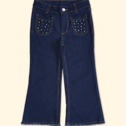 Pantaloons Junior Blue Cotton Embroidered Jeans-image-79