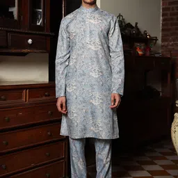 PATR Men Floral Printed Kurta-image-87