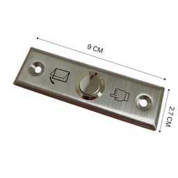 Stainless Steel Door Exit Push Button Switch, 3 by1 inch, Anti-Rust Metal Access Control System image 2