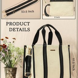 bagsy malone Canvas & Vegan Leather Office Bag, Built-in Bottle Holder, Laptop Compartment, Back Loop, Multi-Utility Pouch | Set of 2 image 4