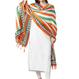 dupatta bazaar Women's Multicoloured Printed Silk Dupatta image 2