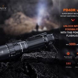 Fenix PD40R V3 LED Torch, Extremely Powerful 3000 Lumen USB TypeC Rechargeable Flashlight with WideBeam 405m Beam Distance, Perfect Searchlight for Outdoor, Search, EDC & Work Usage (V3) image 4