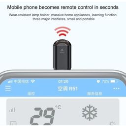 dellzo Mini Smartphone IR Remote Controller Adapter Type C 5th Gen (2023) for Android Mobile Mini Infrared Universal Control All in One Air Conditioner/TV/DVD/STB(Not for i-Phone 15) (Type-C) image 3