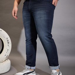 bigbanana Plus Size Men's Regular Fit Solid Jeans image 4