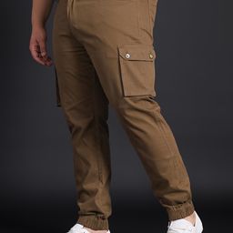 bigbanana Plus Size Men's Regular Fit Solid Trousers image 3