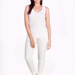 dollar Cotton Ultra Thermal Solid Sleeveless Regular Fit Top for Women, 2XL, Off White image 4
