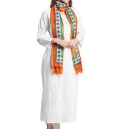 dupatta bazaar Women's Multicoloured Printed Silk Dupatta image 4