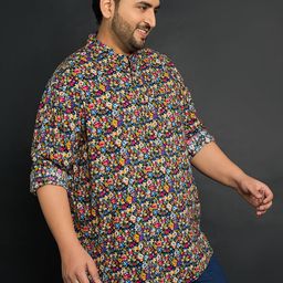 bigbanana Men's Plus Size Printed Multi Color Kurta image 3