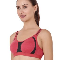 floret Non Padded/Non-Wired & Seamless/Full Coverage Sports Bra (in, Numeric, 34, 34, B, 30, Regular, Red) (in, Numeric, 34, 34, B, 30, Regular, Red) image 3