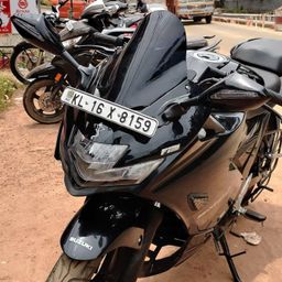 harp modz HARP MODZ® DB Visor Windshield Wind Deflector for Suzuki Gixxer SF 150 250 (Black) image 1
