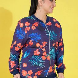 austivo Women's Polyester Fleece Multi Full Sleeve Printed Plus Size Sweatshirt(6309A_4XL) Multicolour image 3